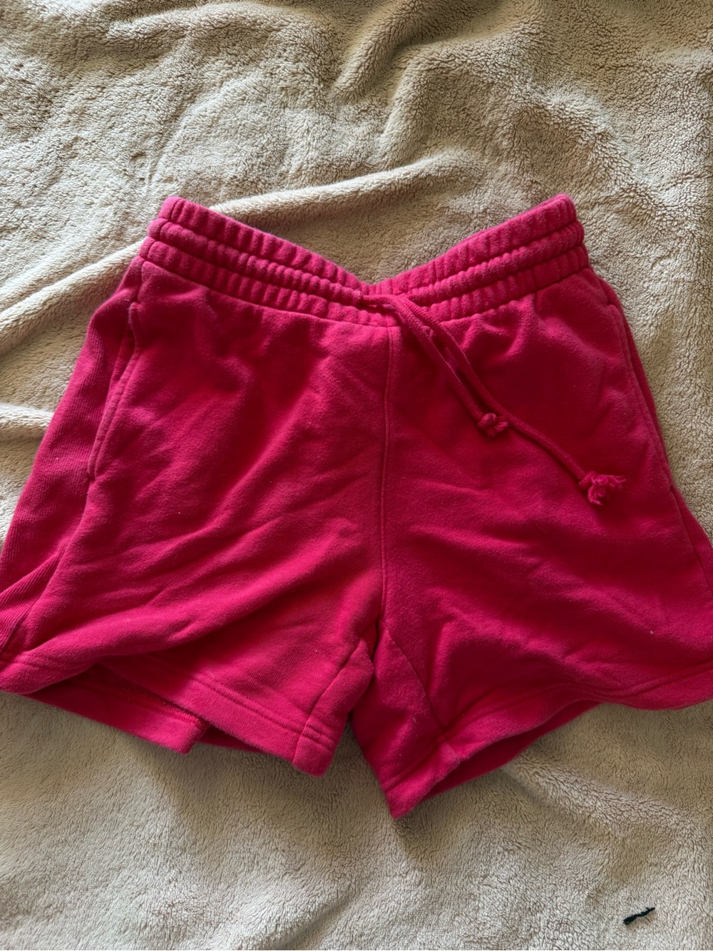 TNA Hot Pink Fleece Drawstring Athletic Shorts